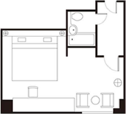 スタンダードダブルルーム 室内図