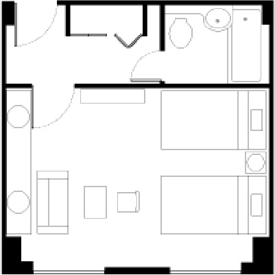 デラックスツイン  室内図
